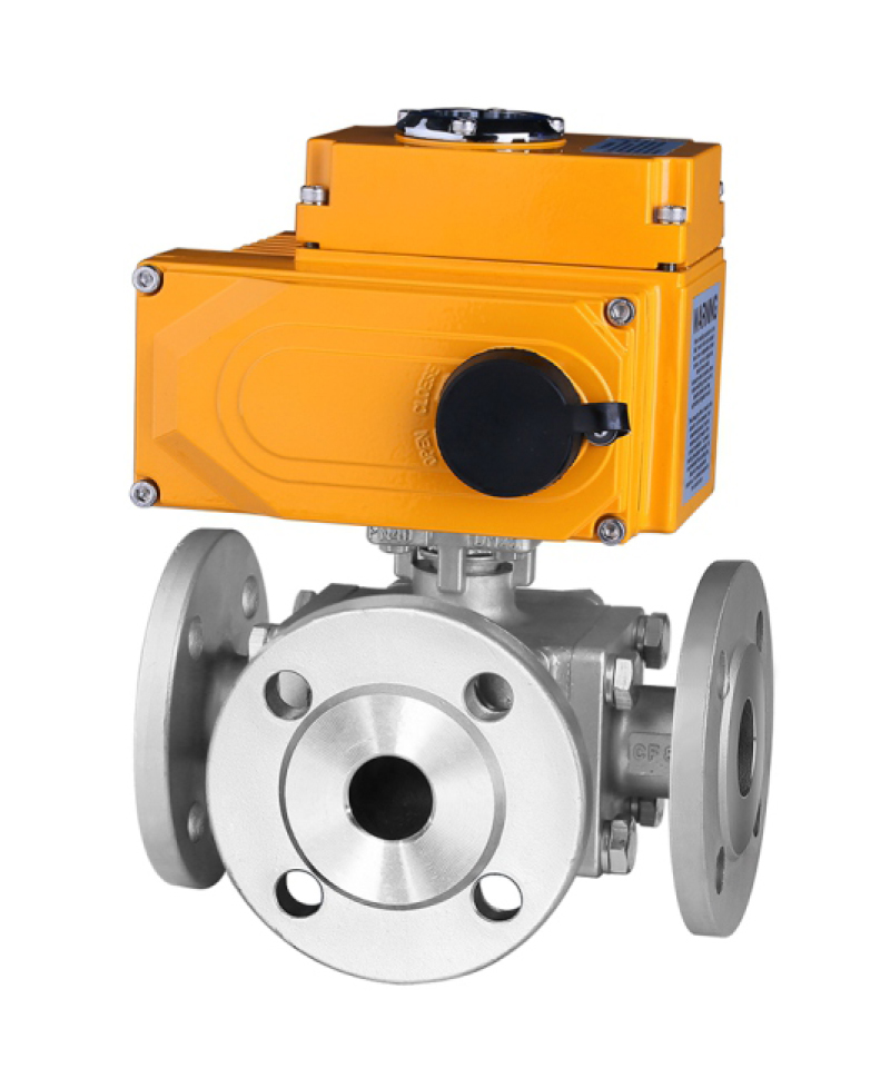 二位三通电动法兰球阀 DQ85