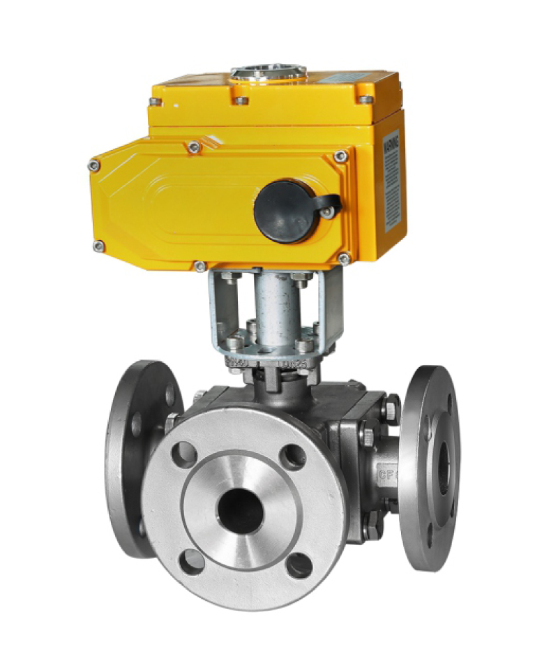 二位三通高温电动法兰球阀 DQ86