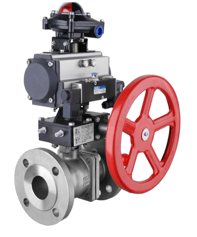 二位二通气动法兰球阀 QQ81